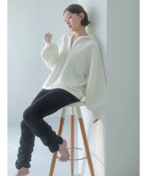 dazzlin（ダズリン）の「【吉田朱里】温感・セラミド加工くしゅくしゅパンツ（その他パンツ・レディース・ブラウン/ブラック・SMALL/MEDIUM/LARGE）」の3枚目の写真