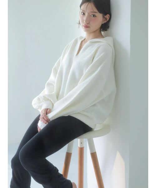 dazzlin（ダズリン）の「【吉田朱里】温感・セラミド加工くしゅくしゅパンツ（その他パンツ・レディース・ブラウン/ブラック・SMALL/MEDIUM/LARGE）」の5枚目の写真