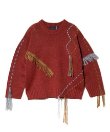 CUBE SUGAR | CUBE SUGAR/キューブシュガー　アンティークニット ハンドステッチPO(ニット/セーター)