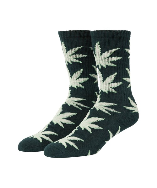 HUF(ハフ)の「PLANTLIFE SHADOW SOCKS(ソックス/靴下・メンズ・ホワイト×グリーン/グリーン・O/S)」の2枚目の写真