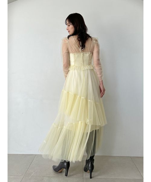 Sustainableティアードチュールドレス（ドレス）｜SNIDEL（スナイデル