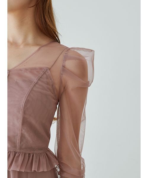 Sustainableティアードチュールドレス（ドレス）｜SNIDEL（スナイデル