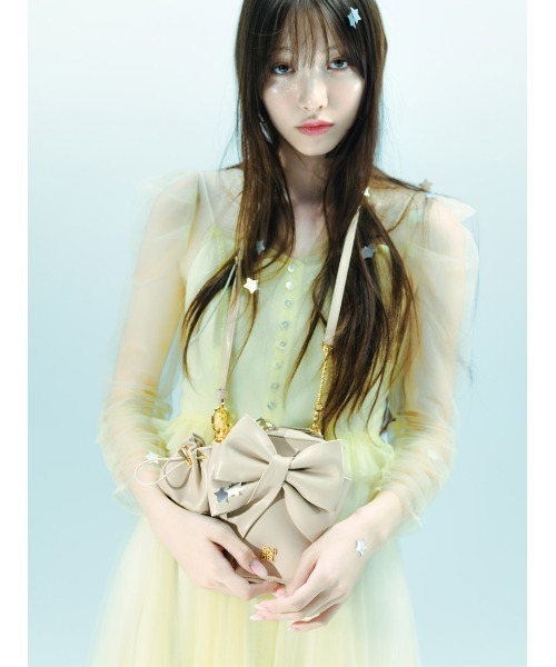 SNIDEL(スナイデル)の「Sustainableティアードチュールドレス(ドレス・レディース・グレー/ピンクベージュ/イエロー・0/1)」の16枚目の写真