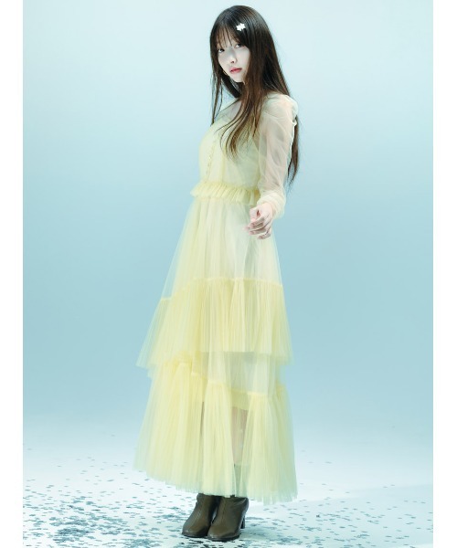 Sustainableティアードチュールドレス（ドレス）｜SNIDEL（スナイデル