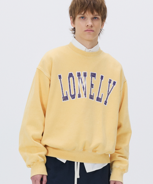 NOHANT(ノアン)の「LONELY/LOVELY WASHED SWEATSHIRT MUSTARD(スウェット・メンズ・イエロー系その他・SMALL/MEDIUM/LARGE)」の1枚目の写真