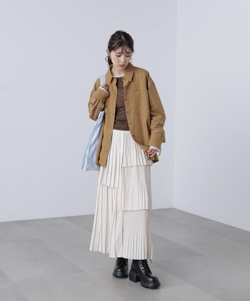 FREE'S MART(フリーズマート)の「◆ランダムプリーツティアードスカート(スカート・レディース・ホワイト/ブラウン/ブラック・SMALL/MEDIUM)」の22枚目の写真