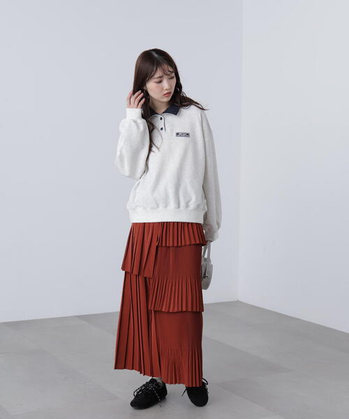 FREE'S MART(フリーズマート)の「◆ランダムプリーツティアードスカート(スカート・レディース・ホワイト/ブラウン/ブラック・SMALL/MEDIUM)」の5枚目の写真