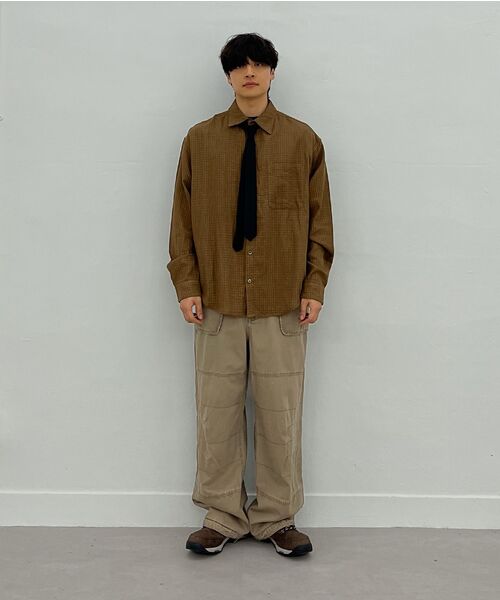 Millo Archive（ミロ アーカイブ）の「ダブルレイヤードシャツ[ブラウン]（シャツ/ブラウス・メンズ・その他・MEDIUM/LARGE/X-LARGE）」の10枚目の写真