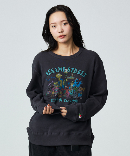 FRUIT OF THE LOOM】ロングスリーブ甘編み裏毛1/スウェット（Tシャツ