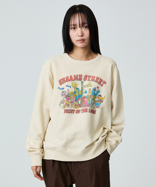 FRUIT OF THE LOOM】ロングスリーブ甘編み裏毛1/スウェット（Tシャツ