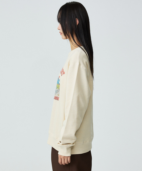 FRUIT OF THE LOOM(フルーツオブザルーム)の「【FRUIT OF THE LOOM】ロングスリーブ甘編み裏毛1/スウェット(Tシャツ/カットソー・メンズ・アイボリー/ブラック・L)」の10枚目の写真