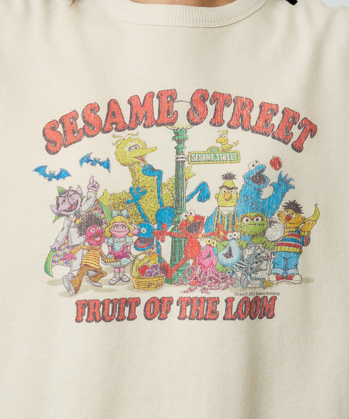 FRUIT OF THE LOOM(フルーツオブザルーム)の「【FRUIT OF THE LOOM】ロングスリーブ甘編み裏毛1/スウェット(Tシャツ/カットソー・メンズ・アイボリー/ブラック・L)」の14枚目の写真
