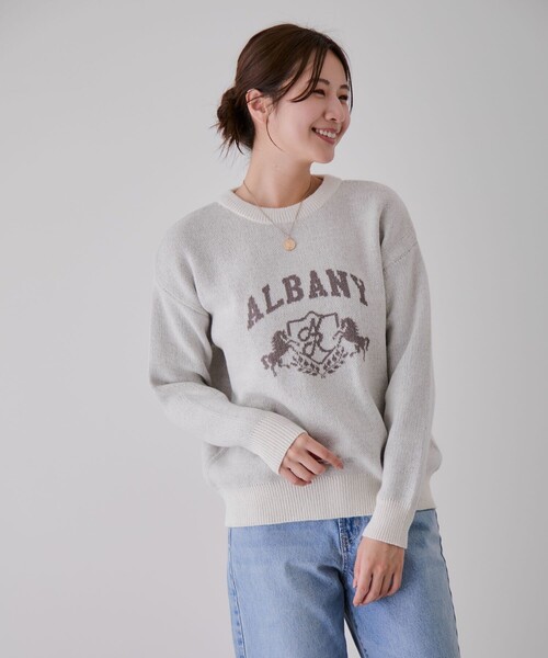 Jayro(ジャイロ)の「ジャガード前身ロゴプルオーバー(ニット/セーター・レディース・ブラック/オフホワイト/ネイビー・FREE)」の11枚目の写真