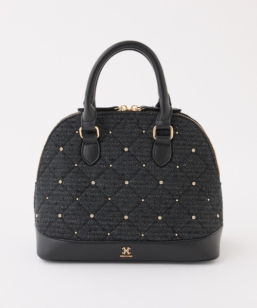 one after another NICE CLAUP（ワンアフターアナザーナイスクラップ）の「【ＨolidayCollection】ビジュースタッズ付きバッグ（ハンドバッグ・レディース・ブラック/ピンクベージュ/サックスブルー/アイボリー・FREE）」の2枚目の写真