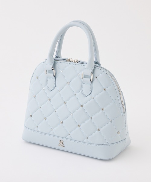 one after another NICE CLAUP（ワンアフターアナザーナイスクラップ）の「【ＨolidayCollection】ビジュースタッズ付きバッグ（ハンドバッグ・レディース・ブラック/ピンクベージュ/サックスブルー/アイボリー・FREE）」の15枚目の写真