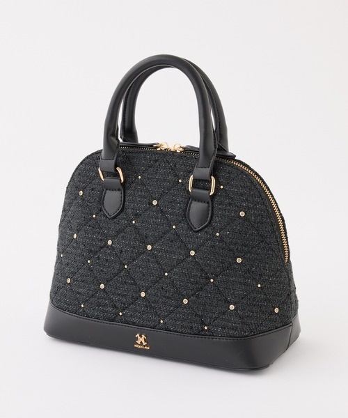 one after another NICE CLAUP（ワンアフターアナザーナイスクラップ）の「【ＨolidayCollection】ビジュースタッズ付きバッグ（ハンドバッグ・レディース・ブラック/ピンクベージュ/サックスブルー/アイボリー・FREE）」の16枚目の写真