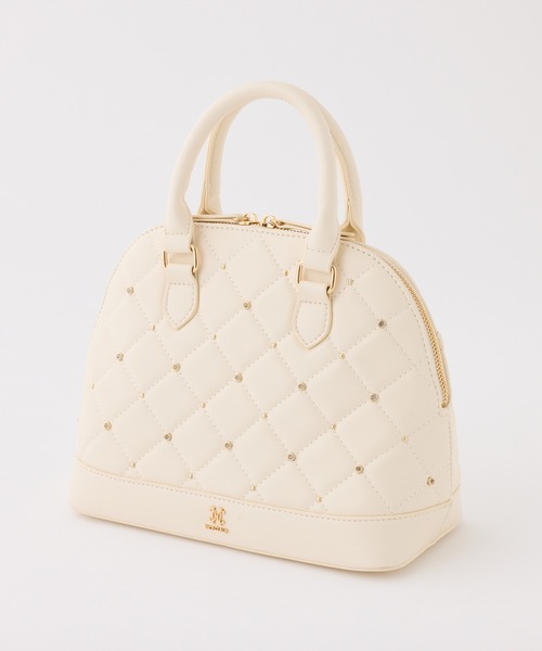 one after another NICE CLAUP（ワンアフターアナザーナイスクラップ）の「【ＨolidayCollection】ビジュースタッズ付きバッグ（ハンドバッグ・レディース・ブラック/ピンクベージュ/サックスブルー/アイボリー・FREE）」の17枚目の写真