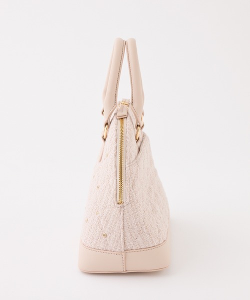 one after another NICE CLAUP（ワンアフターアナザーナイスクラップ）の「【ＨolidayCollection】ビジュースタッズ付きバッグ（ハンドバッグ・レディース・ブラック/ピンクベージュ/サックスブルー/アイボリー・FREE）」の5枚目の写真