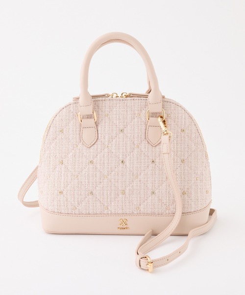 one after another NICE CLAUP（ワンアフターアナザーナイスクラップ）の「【ＨolidayCollection】ビジュースタッズ付きバッグ（ハンドバッグ・レディース・ブラック/ピンクベージュ/サックスブルー/アイボリー・FREE）」の7枚目の写真