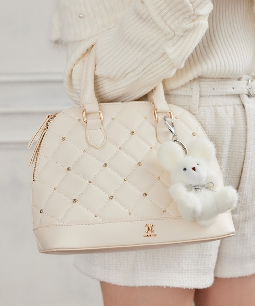 HolidayCollection】ビジュースタッズ付きバッグ（ハンドバッグ）｜one