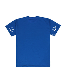 GRAVER（グレーバー）の「[UNISEX] ELBOW DRAWING SMILE WHITE CLIP SHORT SLEEVE T-SHIRT_COBALT BLUE（Tシャツ/カットソー・メンズ）」