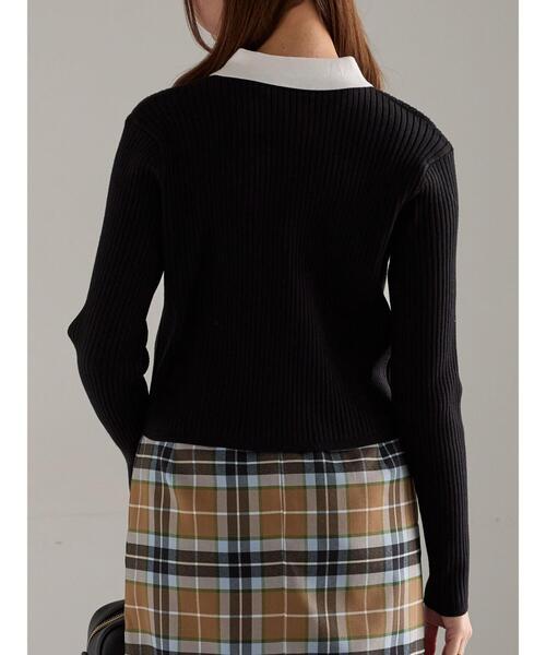 Te chichi（テチチ）の「ポロカラークロップトカーディガン（カーディガン/ボレロ・レディース・グレー/ブラック/グリーン・F）」の13枚目の写真