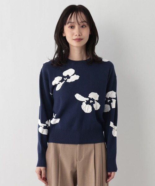 FOUND GOOD(ファウンドグッド)の「フクレフラワーニットPO(ニット/セーター・レディース・ベージュ/ネイビー/ブラック・L/M/S)」の20枚目の写真