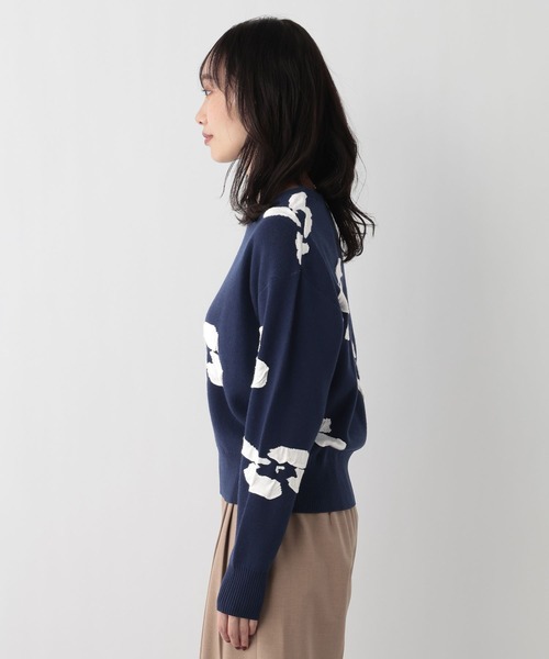FOUND GOOD(ファウンドグッド)の「フクレフラワーニットPO(ニット/セーター・レディース・ベージュ/ネイビー/ブラック・L/M/S)」の21枚目の写真