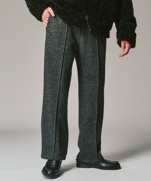 417 EDIFICE（フォーワンセブンエディフィス）の「ニットジャージーイージーパンツ（スラックス・メンズ・チャコールグレー/ブラック/ベージュ・MEDIUM/LARGE）」の3枚目の写真