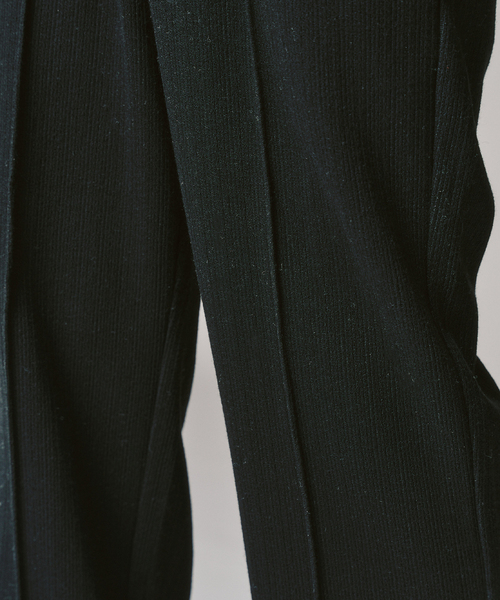 417 EDIFICE（フォーワンセブンエディフィス）の「ニットジャージーイージーパンツ（スラックス・メンズ・チャコールグレー/ブラック/ベージュ・MEDIUM/LARGE）」の4枚目の写真