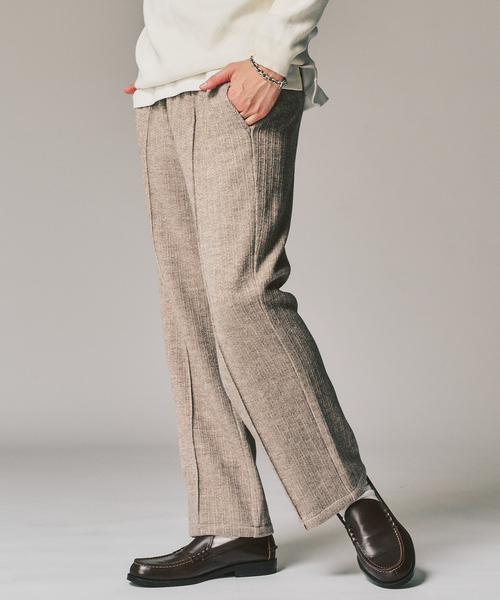 417 EDIFICE（フォーワンセブンエディフィス）の「ニットジャージーイージーパンツ（スラックス・メンズ・チャコールグレー/ブラック/ベージュ・MEDIUM/LARGE）」の19枚目の写真