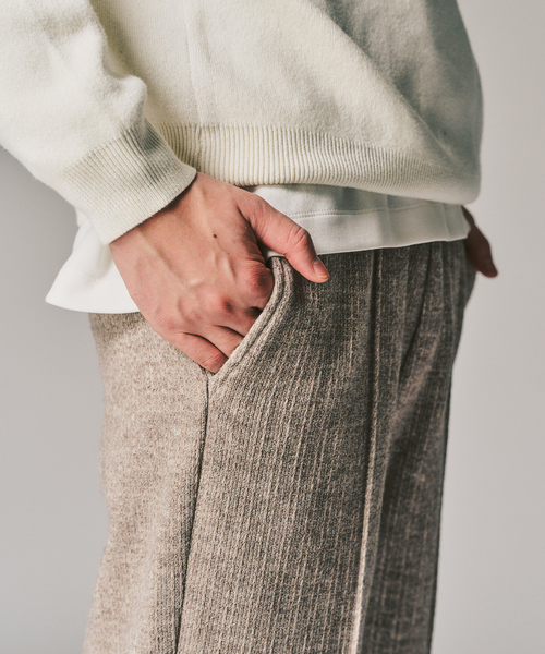 417 EDIFICE（フォーワンセブンエディフィス）の「ニットジャージーイージーパンツ（スラックス・メンズ・チャコールグレー/ブラック/ベージュ・MEDIUM/LARGE）」の22枚目の写真