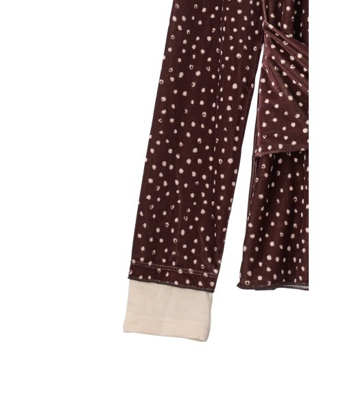 Knuth Marf（クヌースマーフ）の「2way front-cross velour top（Tシャツ/カットソー・レディース・ブラック/カーキ/ブラウン・FREE）」の5枚目の写真