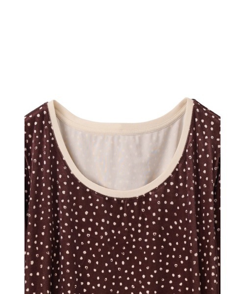 Knuth Marf（クヌースマーフ）の「2way front-cross velour top（Tシャツ/カットソー・レディース・ブラック/カーキ/ブラウン・FREE）」の6枚目の写真