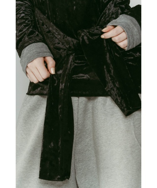 Knuth Marf（クヌースマーフ）の「2way front-cross velour top（Tシャツ/カットソー・レディース・ブラック/カーキ/ブラウン・FREE）」の13枚目の写真