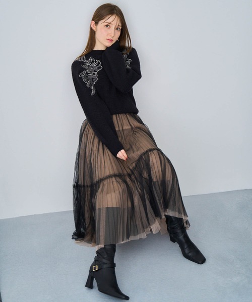 NOELA(ノエラ)の「グラデイレヘムチュールスカート(スカート・レディース・ライトグレー/ブラウン/ブラック・フリー)」の5枚目の写真