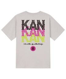 KTC0049 ツーカットライン 半袖Tシャツ - ベージュ