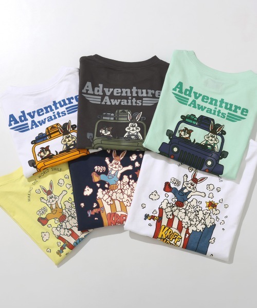 KRIFF MAYER Kid's Collection(クリフメイヤーキッズコレクション)の「【綿100%】クリフラビットロンT(Tシャツ/カットソー・キッズ・チャコール/オフホワイト/ホワイト系その他/イエロー/ネイビー/ミント・150/140/130/120/170/160)」の7枚目の写真