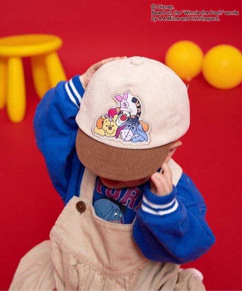 Disney（ディズニー）の「ディズニーキャラクター くまのプーさん/キャップ（キャップ・キッズ・ベージュ/インディゴブルー・46/48）」の19枚目の写真