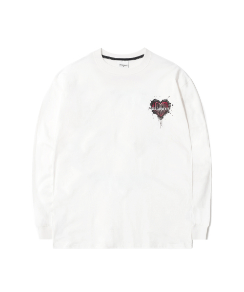 QT8 GARMENTS（キューティーエイトガーメント）の「OC Rawberry x QT8 Heart Long Sleeve (Ivory)（Tシャツ/カットソー・レディース・その他・SMALL/MEDIUM）」の2枚目の写真