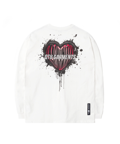 QT8 GARMENTS（キューティーエイトガーメント）の「OC Rawberry x QT8 Heart Long Sleeve (Ivory)（Tシャツ/カットソー・レディース・その他・SMALL/MEDIUM）」の3枚目の写真