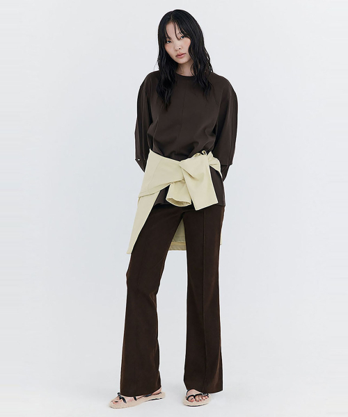 WNDERKAMMER（ブンダーカンマー）の「コーデュロイセミブーツカットパンツ_ブラウン（その他パンツ・レディース・その他・X-SMALL/SMALL/MEDIUM）」の4枚目の写真