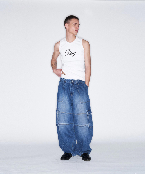 FROM ARLES（フロムアルル）の「90SビンテージスリーブレスBOY / ホワイト（Tシャツ/カットソー・メンズ・ホワイト・MEDIUM/LARGE）」の5枚目の写真