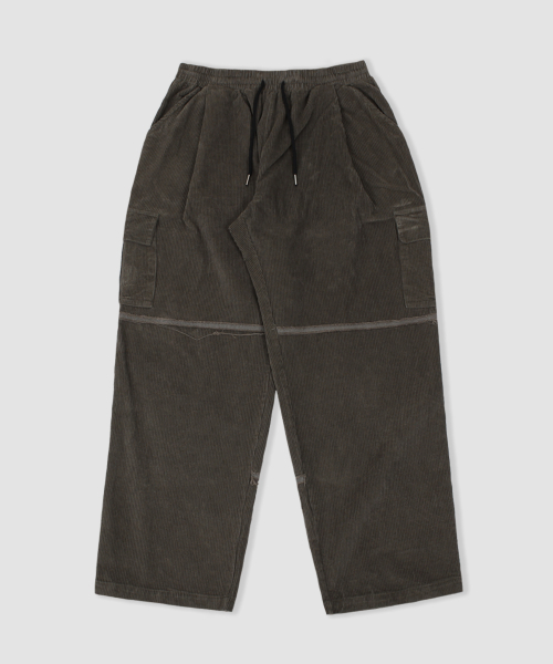 CAMEL WORK(キャメルワーク)の「ワイドコーデュロイカッティングカーゴパンツ(グリーン)(その他パンツ・メンズ・その他・MEDIUM/LARGE)」の2枚目の写真