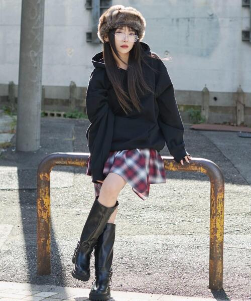 WEGO（ウィゴー）の「WEGO/エンボスステッチロゴプルパーカー（パーカー・メンズ・アッシュグレー/ピンク/ブラック・LARGE/MEDIUM）」の17枚目の写真