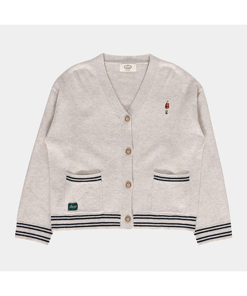 PIGMENT(ピグメント)の「クラシック刺繍配色Vネックカーディガン (ZYCD250704)(カーディガン/ボレロ・レディース・ブラウン/オートミール・FREE)」の1枚目の写真