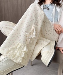 Mejoul（メジュール）の「【2026春夏新作】フラワープリントレースフレアスウェットパンツ（スウェットパンツ）」