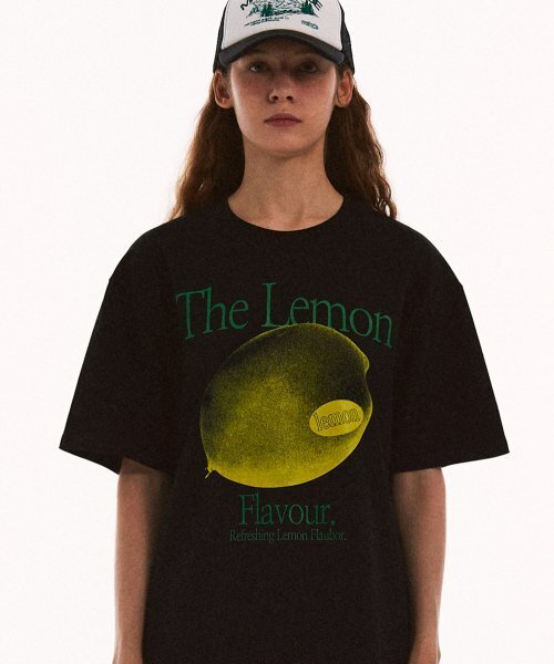 MATCHGLOBE(マッチグローブ)の「ザレモンフレーバーオーバーサイズTシャツ(ブラック)(Tシャツ/カットソー・レディース・その他・FREE)」の3枚目の写真
