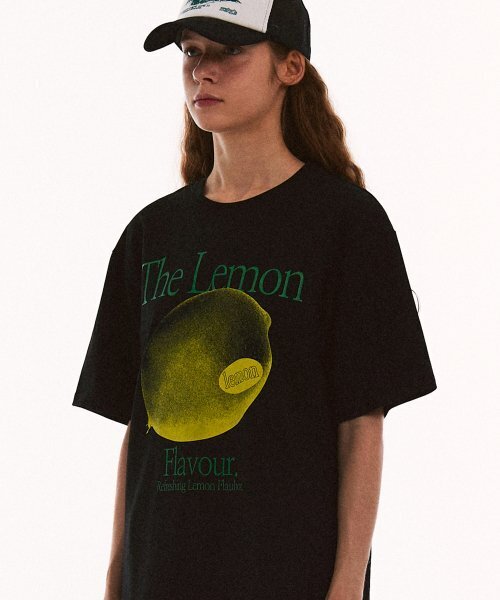 MATCHGLOBE(マッチグローブ)の「ザレモンフレーバーオーバーサイズTシャツ(ブラック)(Tシャツ/カットソー・レディース・その他・FREE)」の4枚目の写真