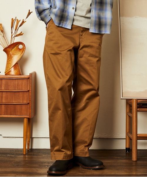 schott(ショット)の「Schott/ショット/CHINO TROUSERS/チノ パンツ(チノパンツ・メンズ・ブラック/カーキ・30/32/34)」の2枚目の写真